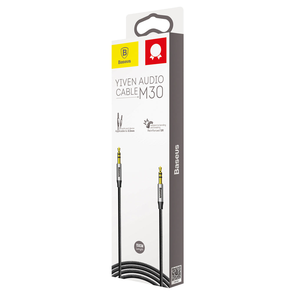 Baseus Yiven M30 AUX Kabel 3.5mm | 1.5m | Audio Kabel Schwarz