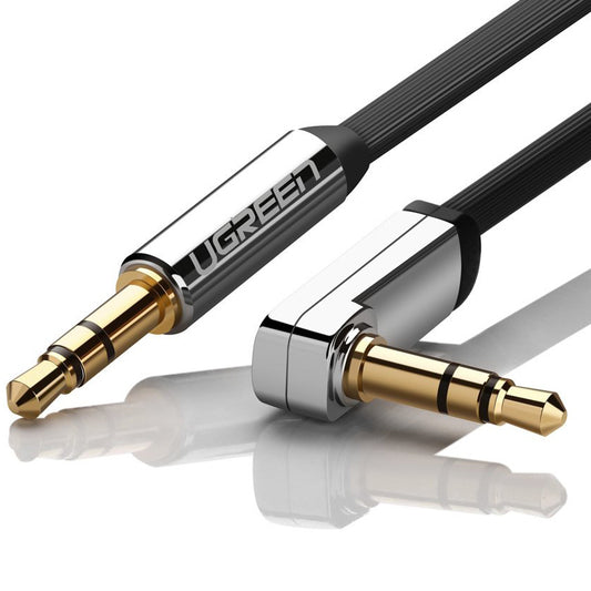Audiokabel 3.5mm - 3.5mm UGREEN AV112 abgewinkelt, 1m, Schwarz