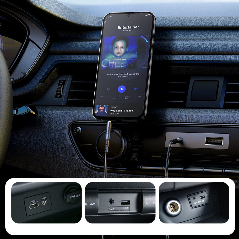 Audio-Kabel 3.5mm - 3.5mm Joyroom SY-A08, 1.2m, Schwarz