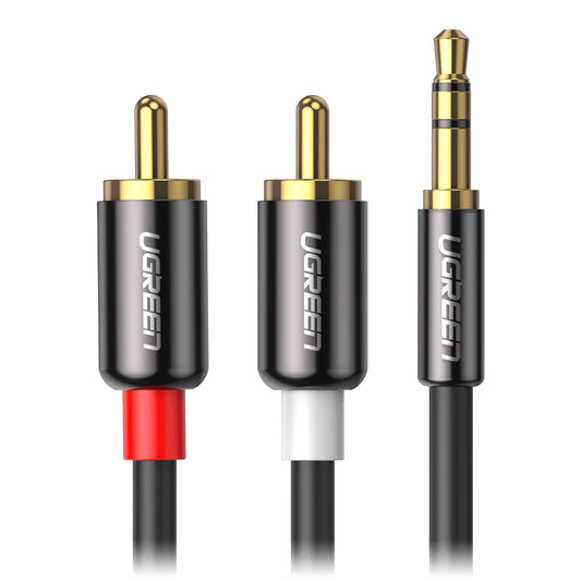 Audiokabel 3.5mm - 2 x RCA UGREEN AV116, 3m, Grau