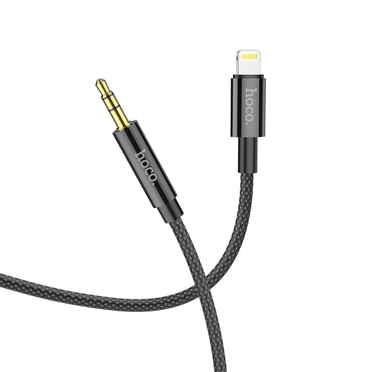 Audiokabel 3,5mm - Lightning HOCO UPA19, 1m, Schwarz