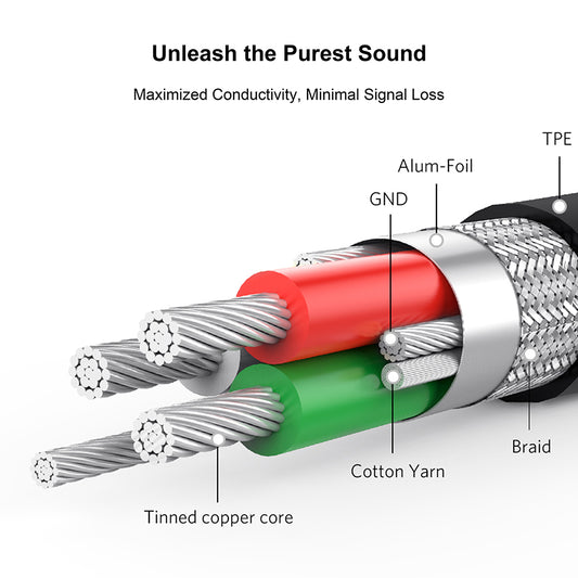 Audio-Kabel 3.5mm - 3.5mm Lito LA02, 1m, Schwarz