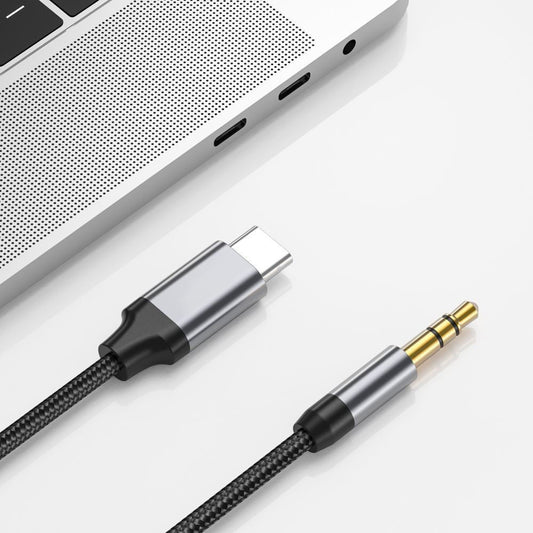 Audio-Kabel USB-C - 3.5mm Techsuit AC9 SoundShell, 1.5m, Grau
