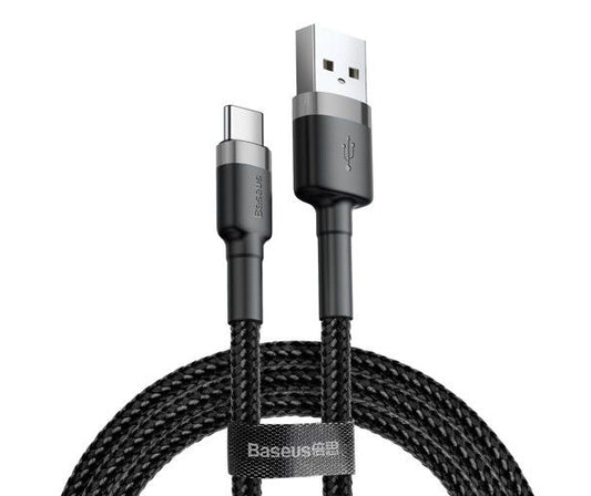 Daten- und Ladekabel USB-A - USB-C Baseus Cafule, 18W, 2m, Grau CATKLF-CG1