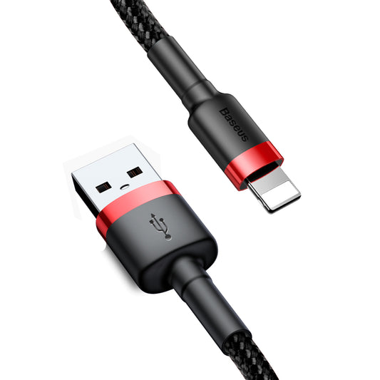 Daten- und Ladekabel USB-A - Lightning Baseus Cafule, 18W, 1m, Schwarz CALKLF-B19