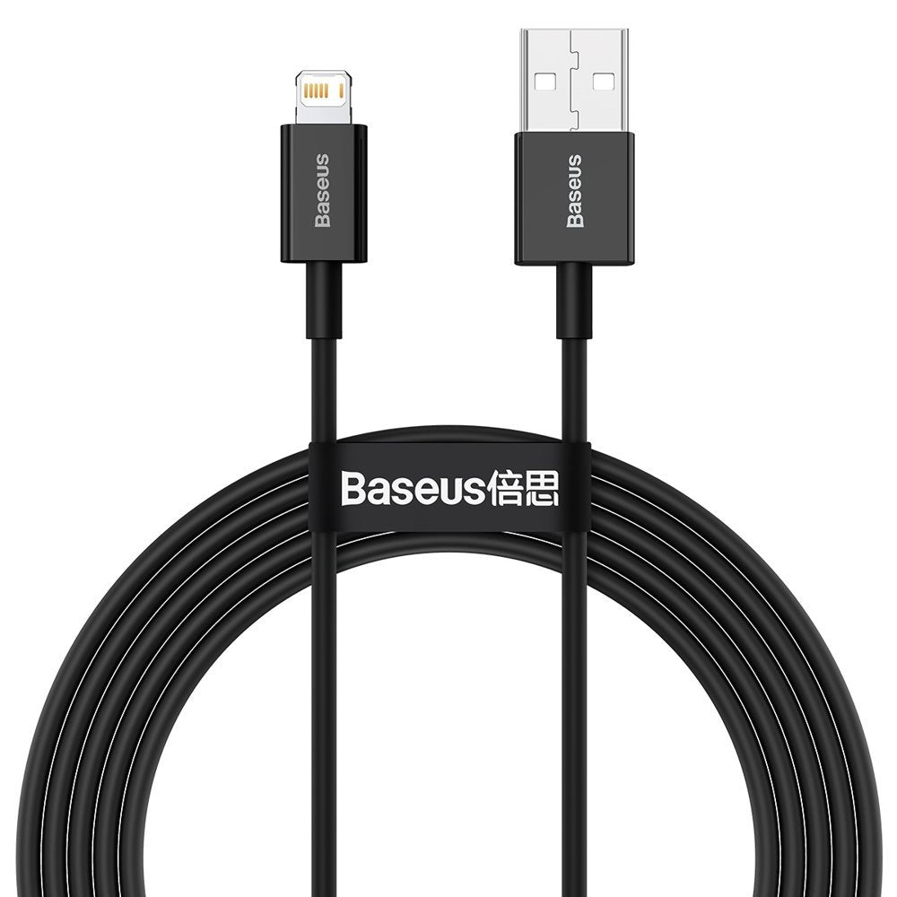Daten- und Ladekabel USB-A - Lightning Baseus Superior Series, 20W, 2m, Schwarz CALYS-C01
