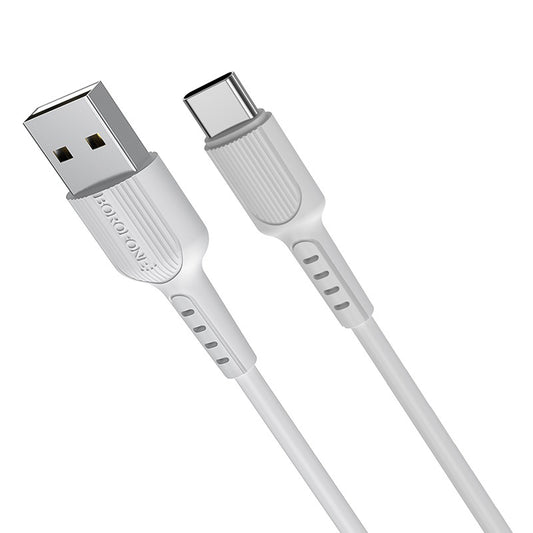 Daten- und Ladekabel USB-A - USB-C Borofone BX16, 18W, 1m, Weiß