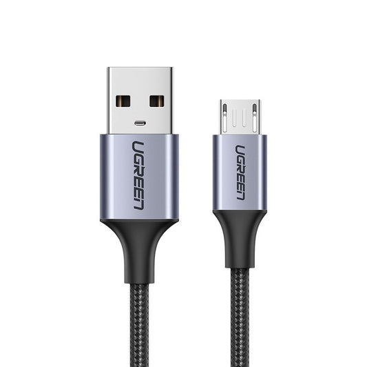 Daten- und Ladekabel USB-A - microUSB UGREEN US290, 18W, 1,5m, Schwarz