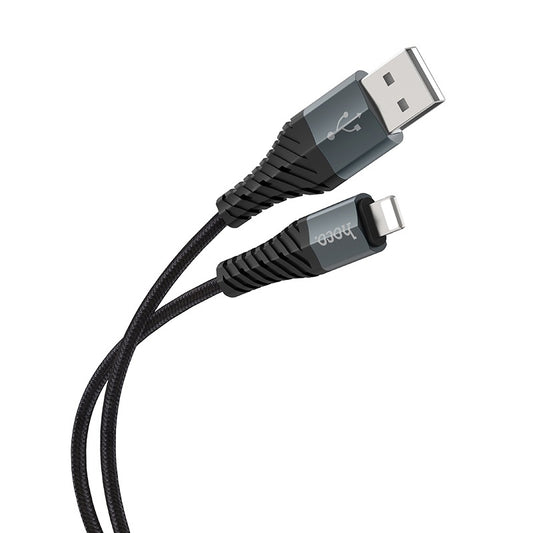 Daten- und Ladekabel USB-A - Lightning HOCO X38 Cool, 18W, 1m, Schwarz
