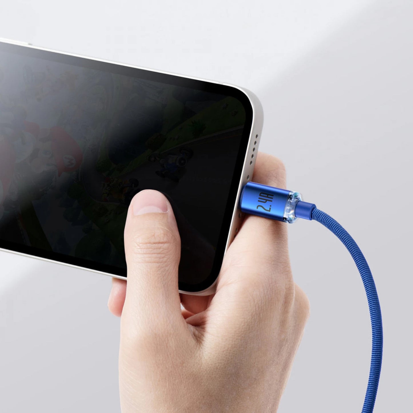 Baseus Crystal Shine Series USB-A - Lightning Data and Charging Cable, 18W, 2m, Blue CAJYY000103