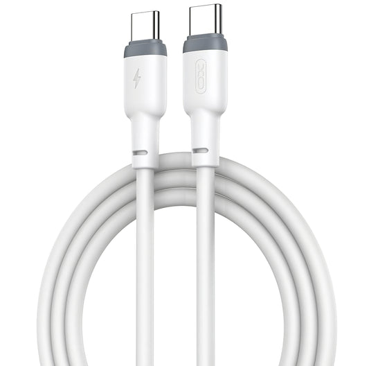 USB-C Daten- und Ladekabel - USB-C XO Design NB208B, 60W, 1m, Weiß