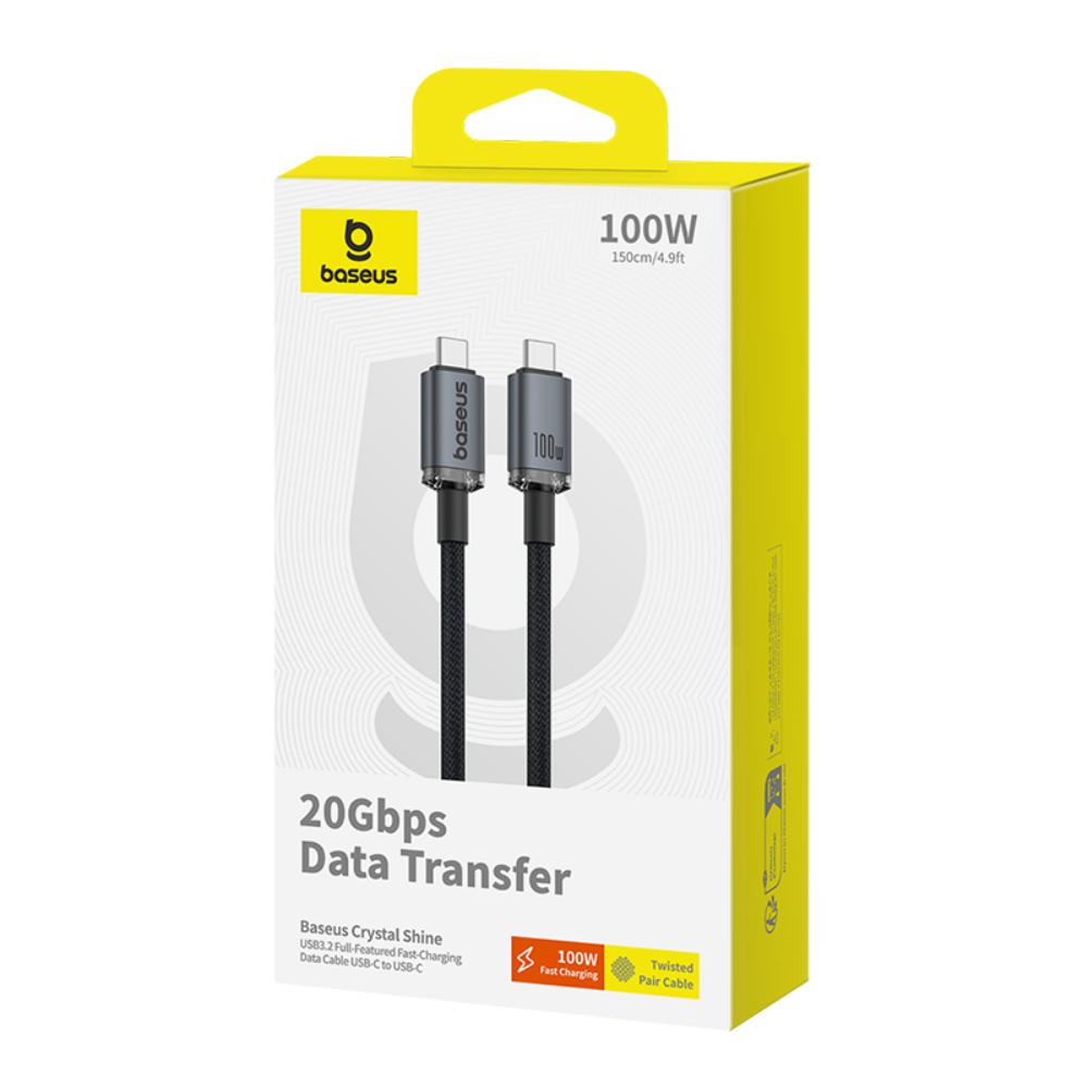 USB-C Data and Charging Cable - USB-C Baseus Crystal Shine Series, 100W, 1.5m, Black P10318204111-00