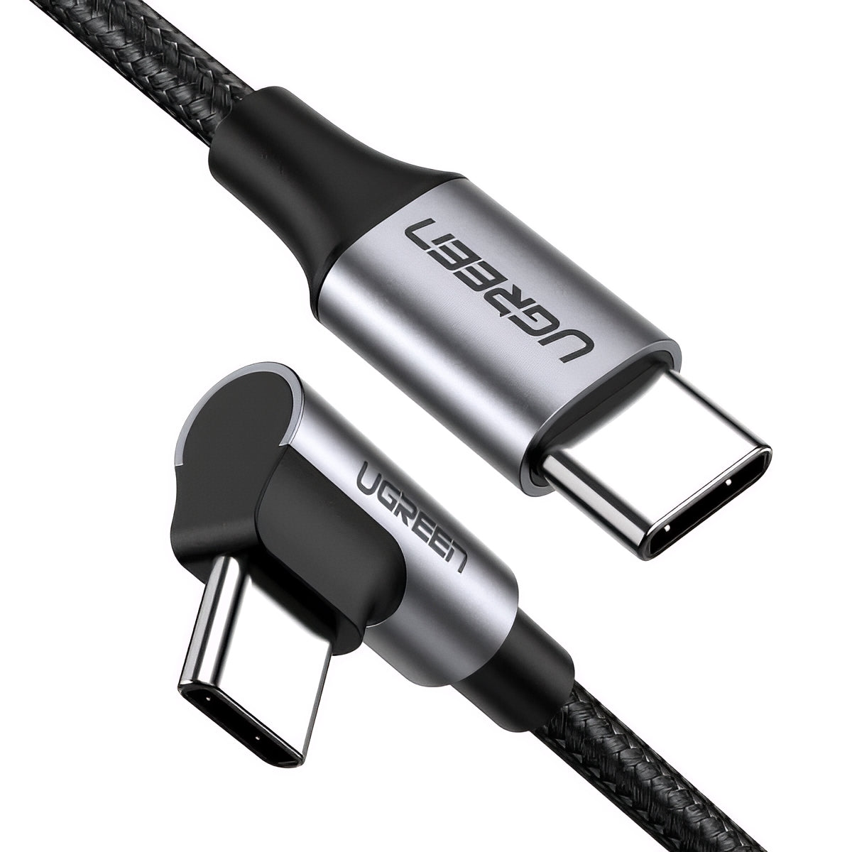 USB-C Daten- und Ladekabel - USB-C UGREEN US255 Angled, 60W, 3m, Grau