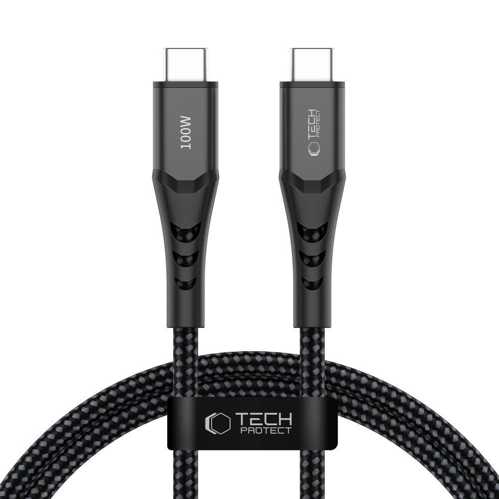 USB-C Daten- und Ladekabel - USB-C Tech-Protect UB11T Ultraboost, 100W, 1m, Schwarz