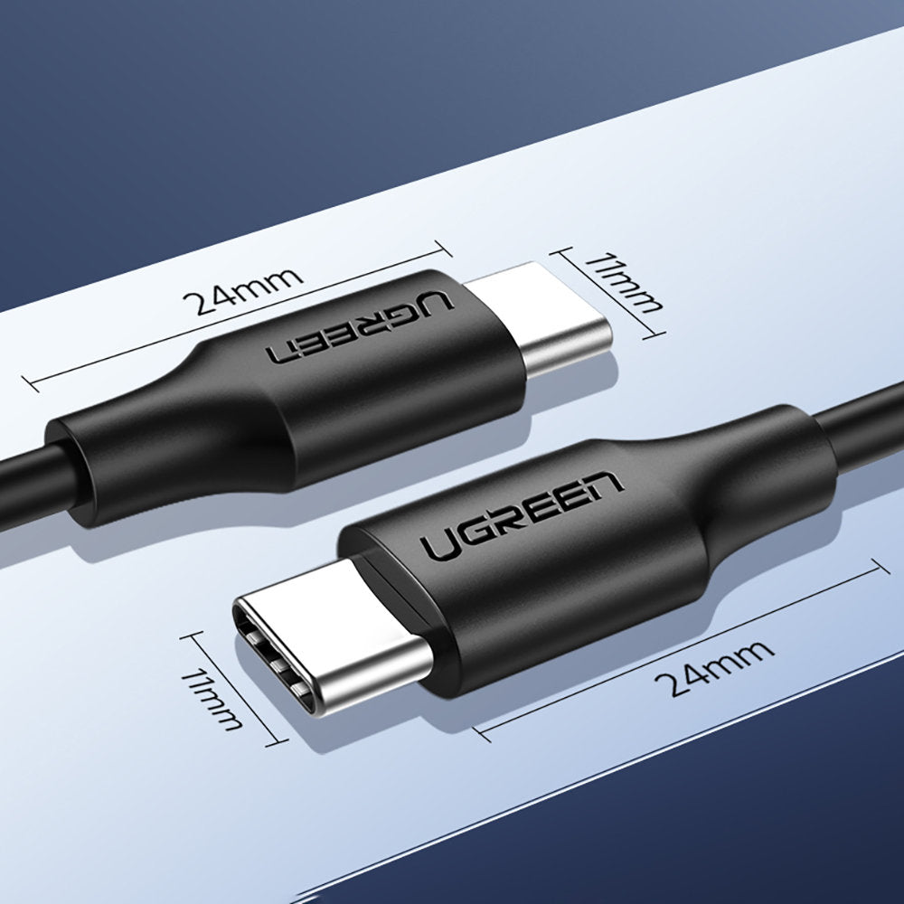 USB-C Daten- und Ladekabel - USB-C UGREEN US286, 60W, 2m, Schwarz