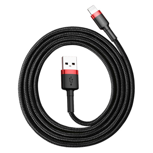 Daten- und Ladekabel USB-A - Lightning Baseus Cafule, 18W, 1m, Schwarz CALKLF-B19