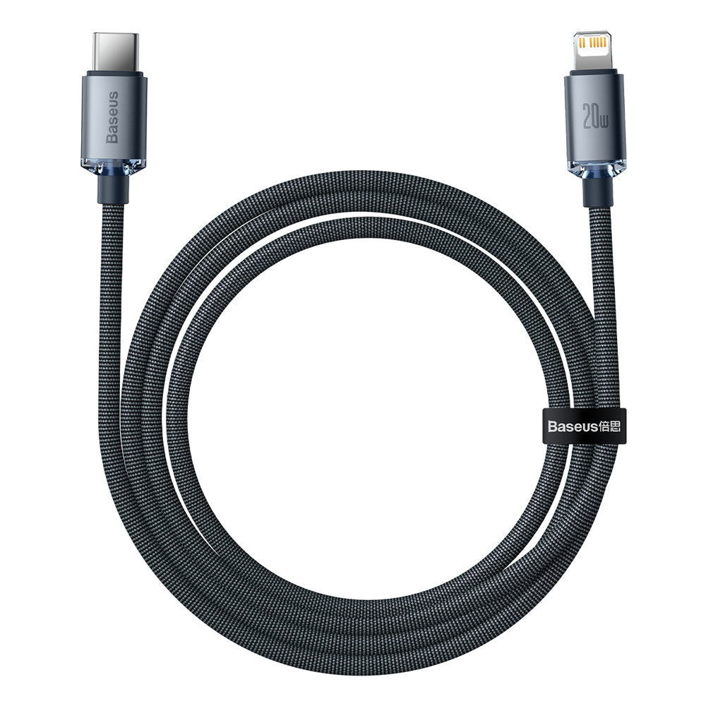Baseus Crystal Shine Series USB-C auf Lightning Kabel 20W 1.2m | Schwarz