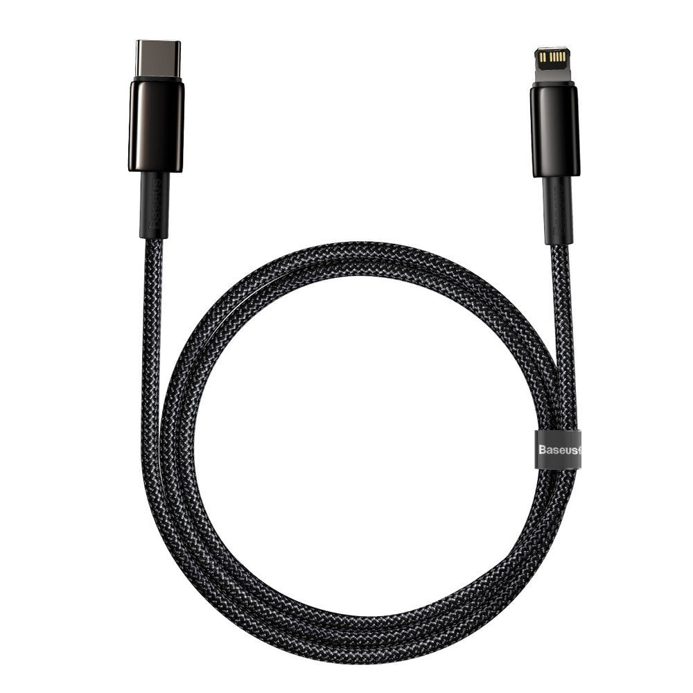 Daten- und Ladekabel USB-C - Lightning Baseus Tungsten Tungsten Gold, 20W, 1m, Schwarz CATLWJ-01 CATLWJ-01