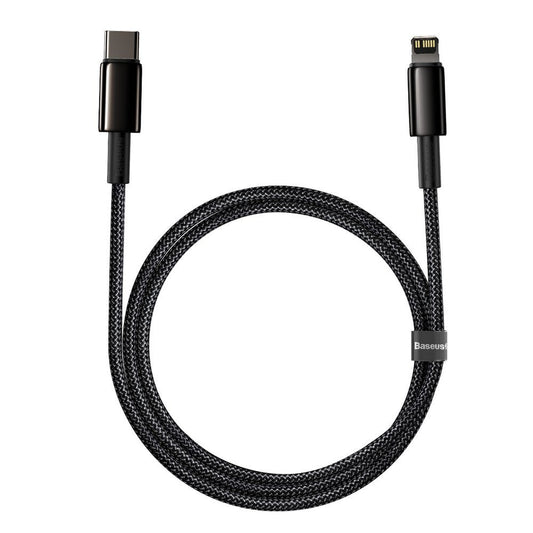 Daten- und Ladekabel USB-C - Lightning Baseus Tungsten Tungsten Gold, 20W, 1m, Schwarz CATLWJ-01 CATLWJ-01