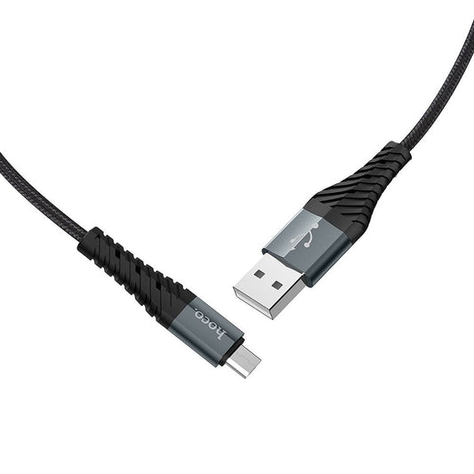 HOCO X38 Cool USB-A - microUSB Daten- und Ladekabel, 18W, 1m, Schwarz