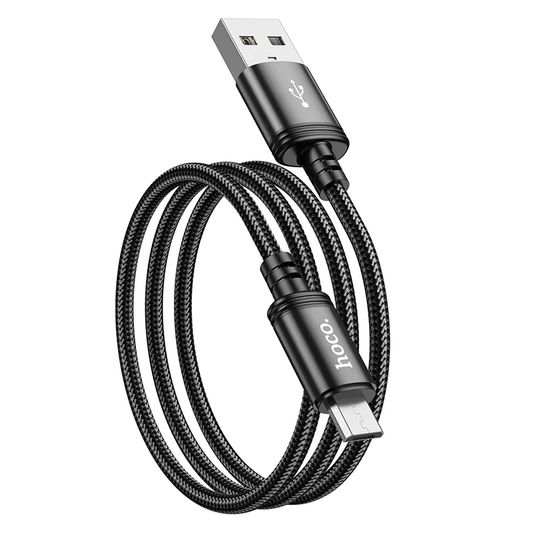 USB-A - microUSB Lade- und Datenkabel HOCO X89, 18W, 1m, Schwarz