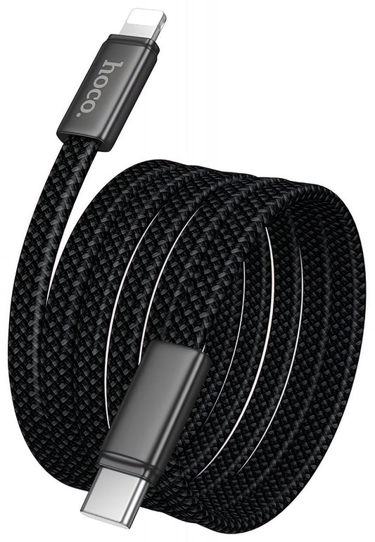USB-C - Lightning Daten- und Ladekabel HOCO X125, 30W, 1m, Schwarz