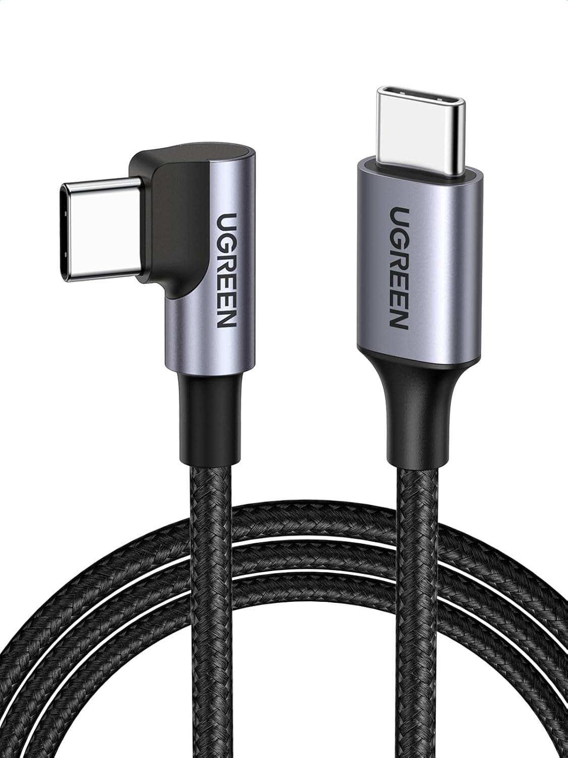 USB-C Daten- und Ladekabel - USB-C UGREEN US255 Angled, 60W, 3m, Grau