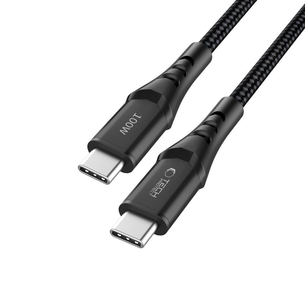 USB-C Daten- und Ladekabel - USB-C Tech-Protect UB11T Ultraboost, 100W, 1m, Schwarz