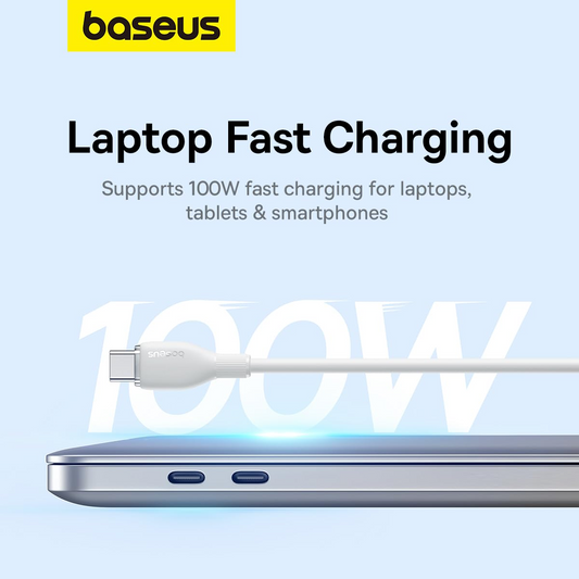 Daten- und Ladekabel USB-C - USB-C Baseus Pudding, 100W, 1.2m, Weiß P10355702221-00