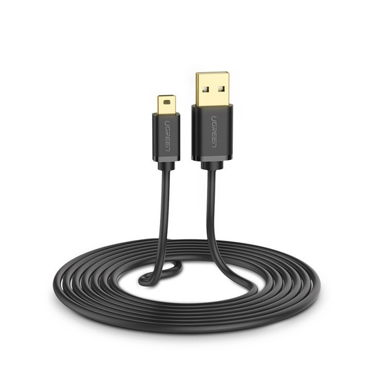 Daten- und Ladekabel USB-A - miniUSB UGREEN US132, 3m, Schwarz