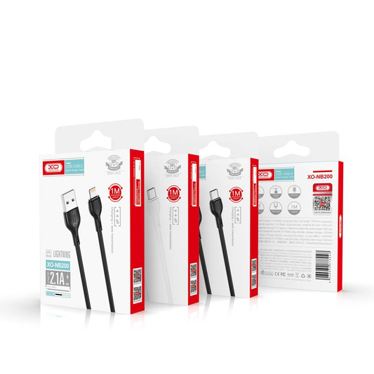 Daten- und Ladekabel USB-A - Lightning XO Design NB200, 10W, 1m, Weiß
