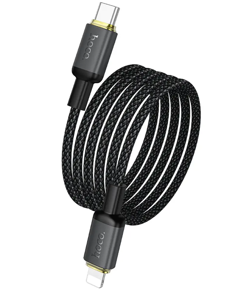 Daten- und Ladekabel USB-C - Lightning HOCO X128 Benefit, 30W, 1m, Schwarz