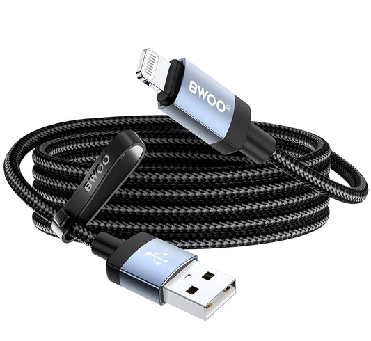 Daten- und Ladekabel USB-A - Lightning BWOO BO-X401L, 18W, 1m, Schwarz