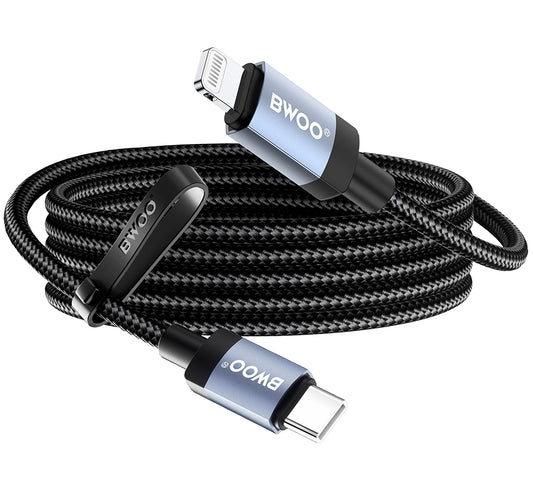 Daten- und Ladekabel USB-C - Lightning BWOO BO-X401CL, 30W, 1m, Schwarz