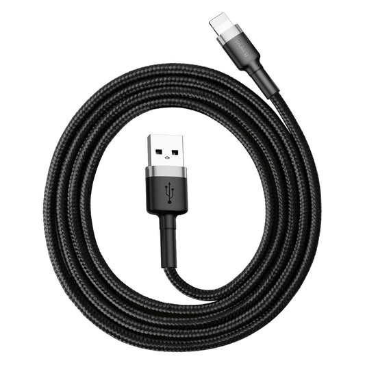 Daten- und Ladekabel USB-A - Lightning Baseus Cafule, 18W, 1m, Grau CALKLF-BG1