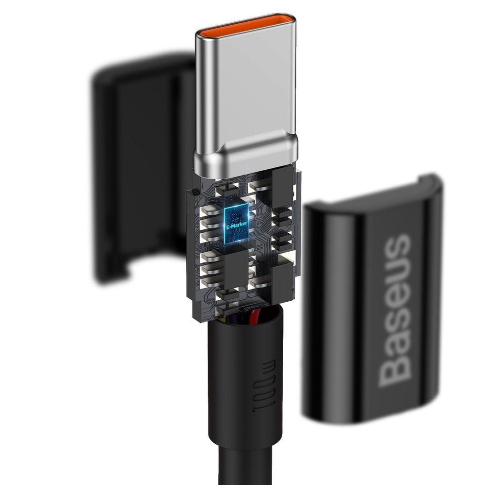 Baseus Superior Series USB-C auf USB-C Kabel 100W 1m | Schwarz | Nylon