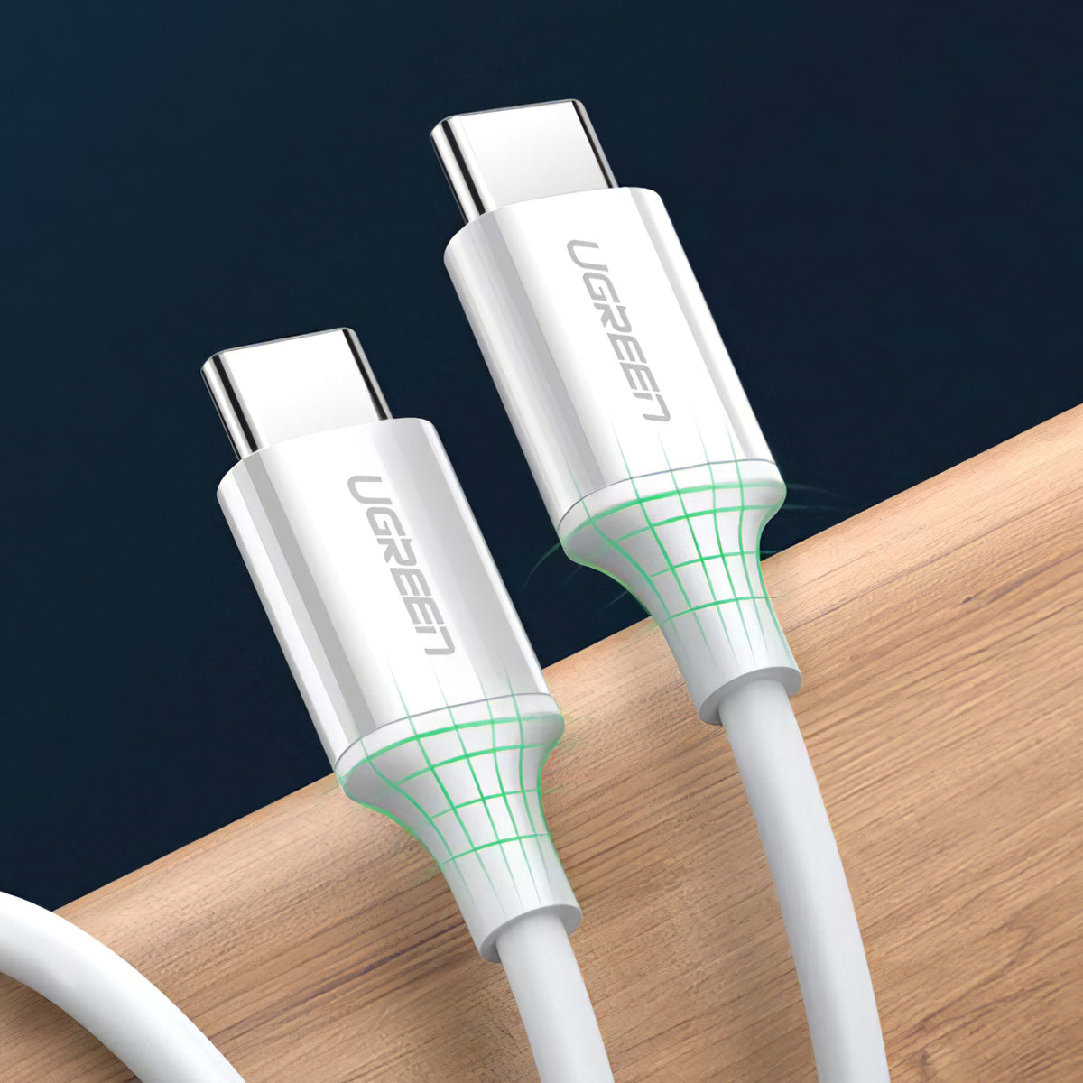 UGREEN US264 USB-C auf USB-C Kabel 60W 2m | Weiß | PD & QC