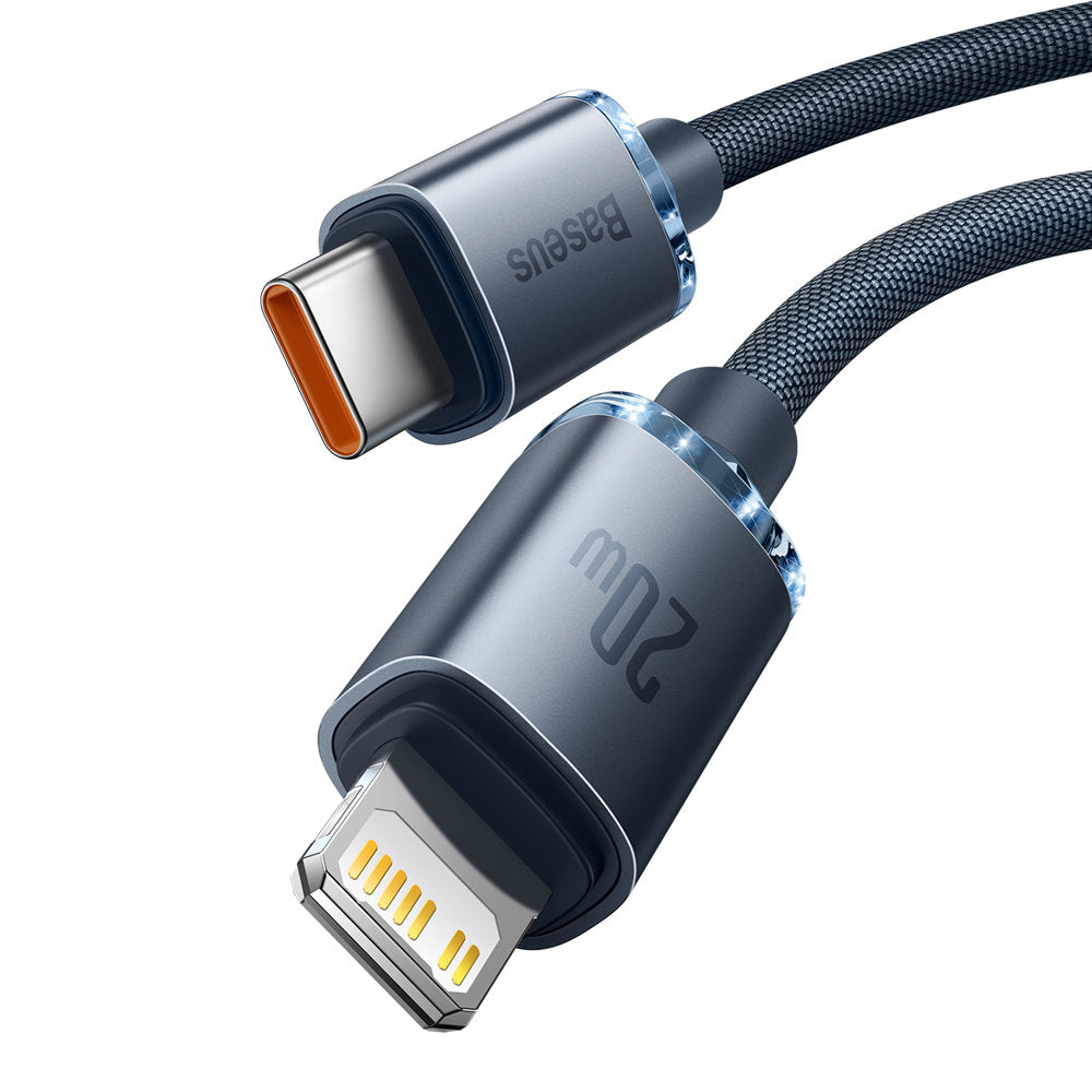 Baseus Crystal Shine Series USB-C - Lightning Daten- und Ladekabel, 20W, 2m, Schwarz CAJYY000301