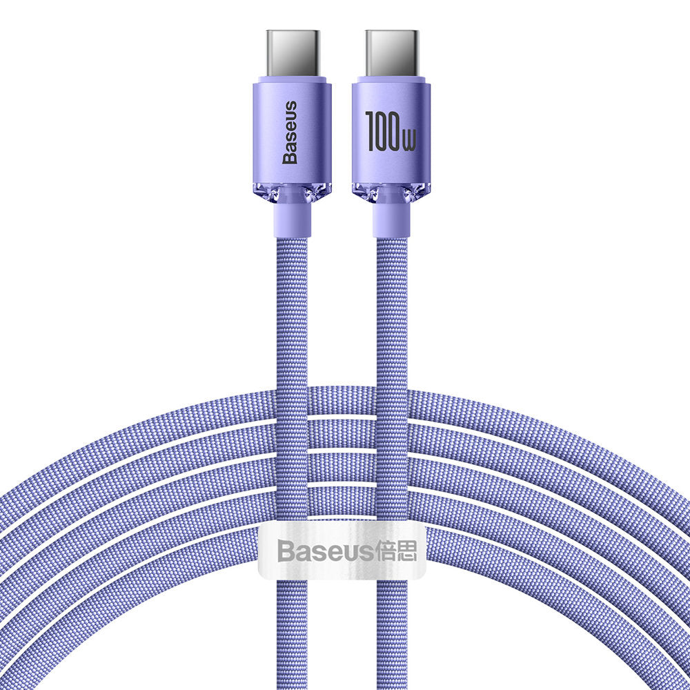 USB-C Daten- und Ladekabel - USB-C Baseus Crystal Shine Series, 100W, 2m, Lila CAJY000705