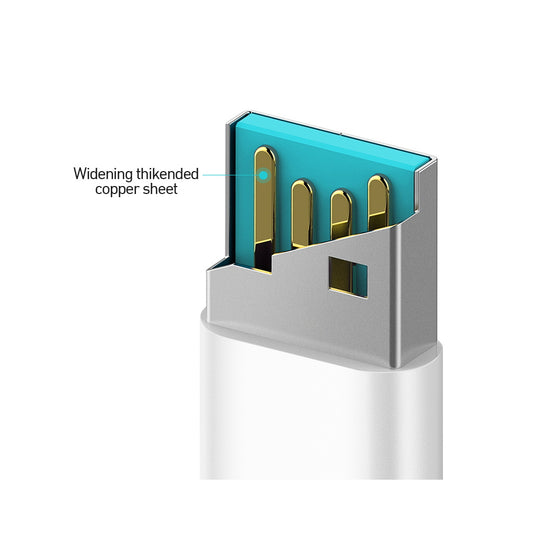 USB-A to Lightning Data and Charging Cable BWOO X172L, 18W, 1m, White