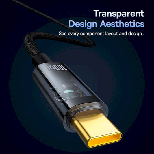 USB-C Daten- und Ladekabel - USB-C Baseus Explorer, 100W, 1m, Schwarz P10319703111-00