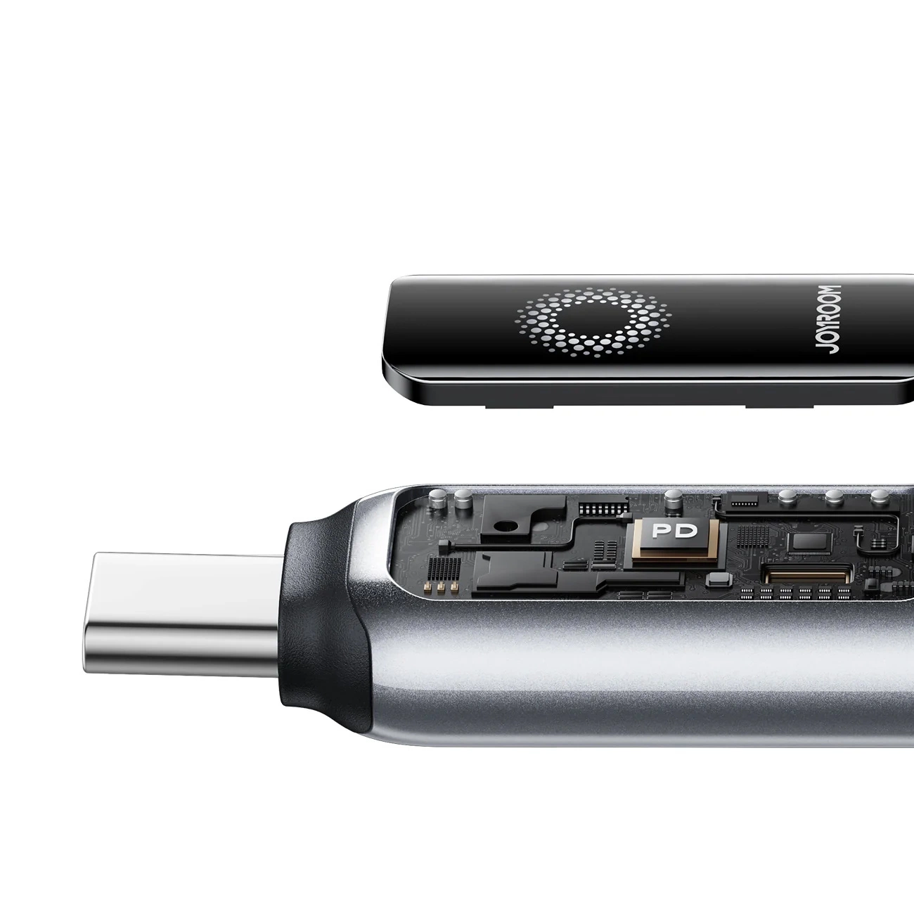 USB-C - Lightning Daten- und Ladekabel Joyroom S-A55 StarFlight Display, 30W, 1,2m, Schwarz