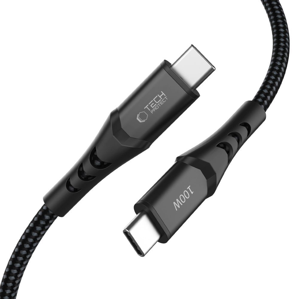 USB-C Daten- und Ladekabel - USB-C Tech-Protect UB11T Ultraboost, 100W, 1m, Schwarz
