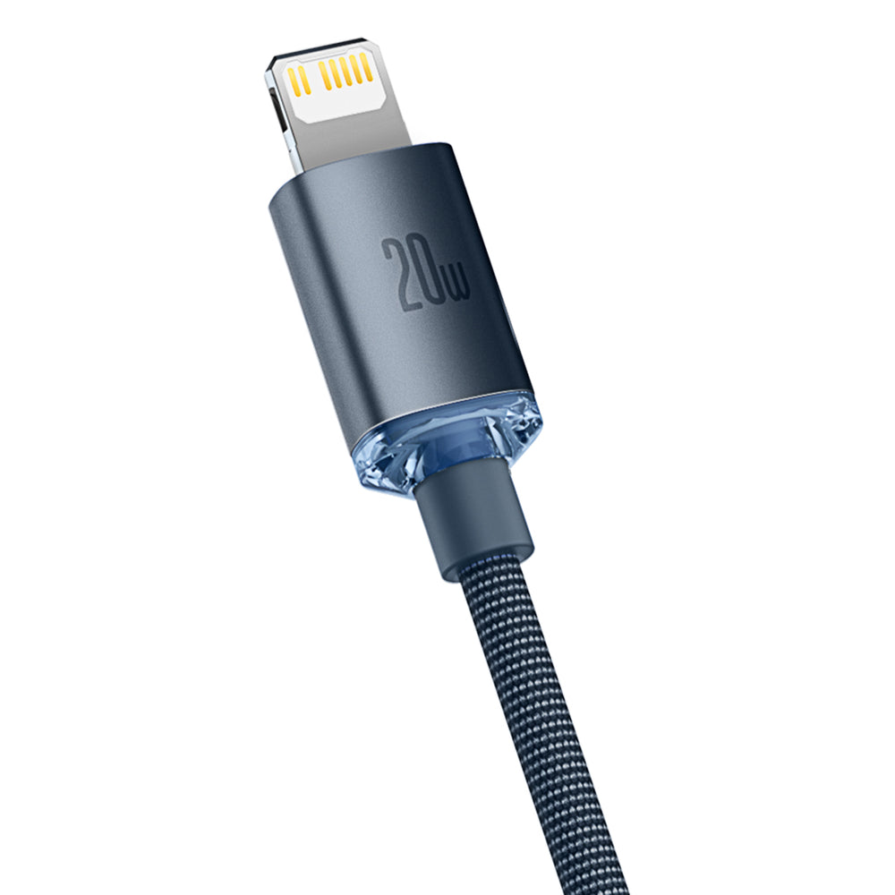 Baseus Crystal Shine Series USB-C - Lightning Daten- und Ladekabel, 20W, 2m, Schwarz CAJYY000301