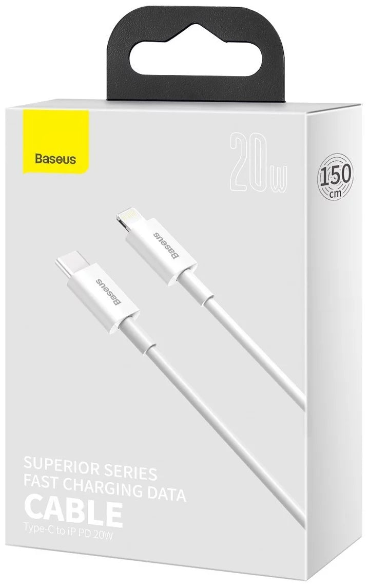Baseus Superior Series USB-C auf Lightning Kabel 20W 1.5m | Weiß | PD