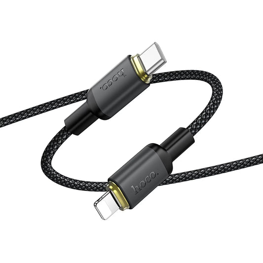 Daten- und Ladekabel USB-A - Lightning HOCO X128 Benefit, 10W, 1m, Schwarz