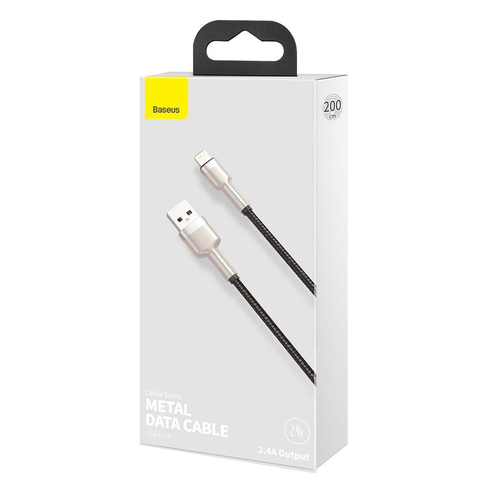 Baseus Cafule Metal USB-A auf Lightning Kabel 18W 0.25m | Schwarz