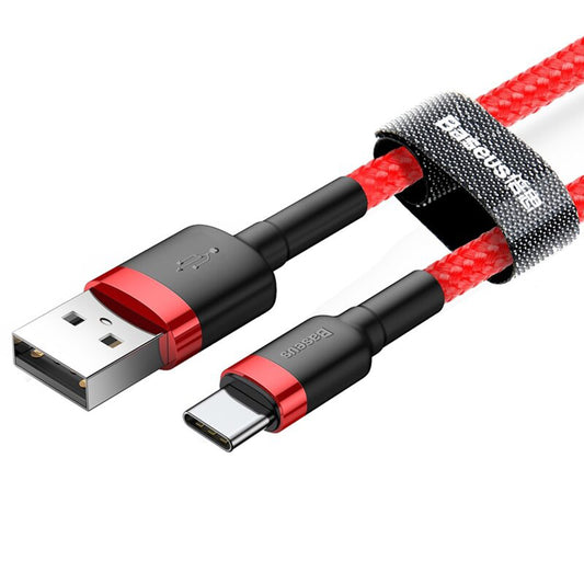 Daten- und Ladekabel USB-A - USB-C Baseus Cafule, 18W, 2m, Rot CATKLF-C09