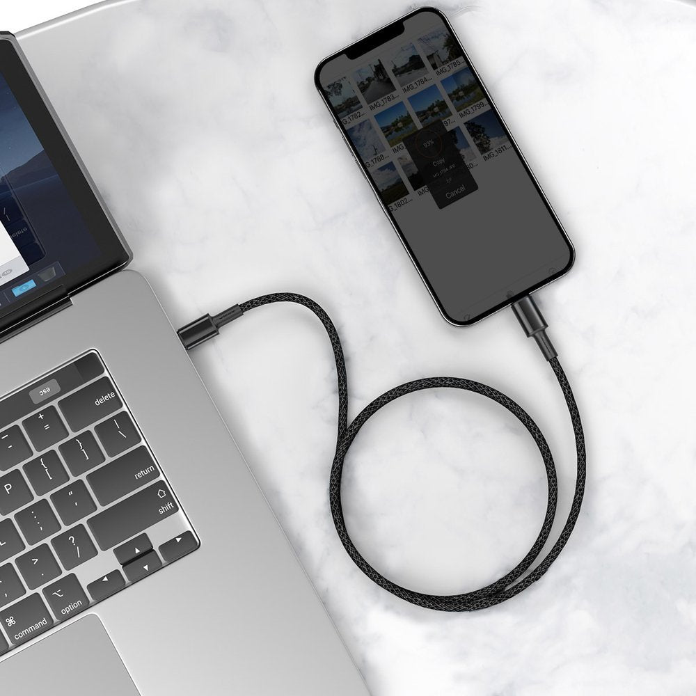 Baseus High Density Braided USB-C auf Lightning Kabel 20W 1m | Schwarz