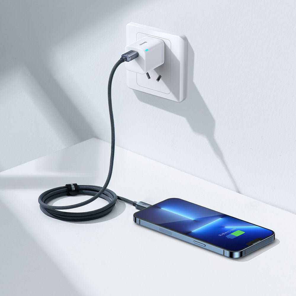 Baseus Crystal Shine Series USB-C auf Lightning Kabel 20W 1.2m | Schwarz